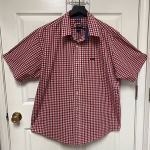 Chaps Easy Care Red Checkered Shirt